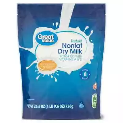 Great Value Instant Nonfat Dry Milk 25.6 Oz Free Shipping • $11.69