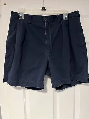 $24 • Buy Vintage Men’s Polo Ralph Lauren Size 34  Navy Blue Andrew Shorts 5.5” Inseam