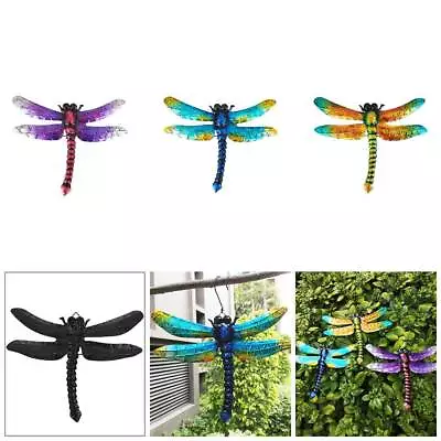 3Pcs Garden Metal Dragonfly Wall Art Sculpture Crafts Ornaments Home Decors UK • £11.15