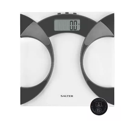 Salter Analyser Bathroom Scales Digital Weighing 4 User Memory Carpet Feet 160kg • £24.99