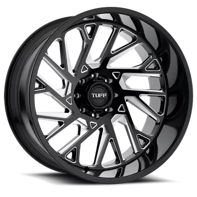 Tuff AT T4B (Right) 20x12 -45 Gloss Black Milled Wheel 6x139.7 6x5.5 (QTY 1) • $370