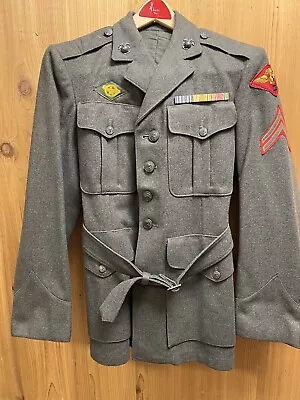 WW2 US Marines Uniform Dress Jacket USMC NAMED Great Condition • $200
