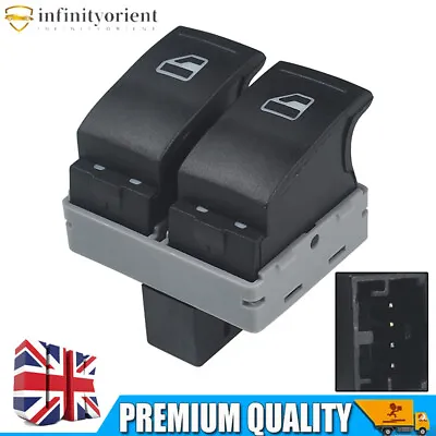 Driver Side Window Electric Double Switch Control For VW Transporter 7E0959855A • £8.96