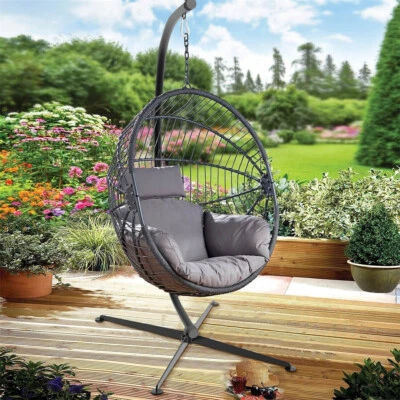 £95.98 • Buy Large Rattan Hanging Egg Chair Frame Swing Egg Chair Frame Pole Stand Frame Only