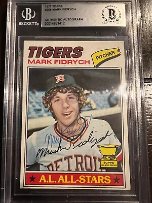 Mark Fidrych 1977 Topps Rookie Card RC Signed BAS Auto MLB #265 • $199.99