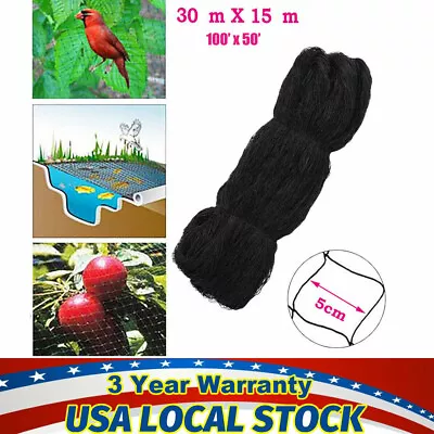 50X100 Ft Anti Bird Netting Bird Poultry Fish Aviary Game Multi-Net Mesh Nylon • $19.95