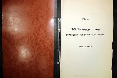 Southfield Township Michigan Property Description Maps Plat Book 1978 Edition • $18.50