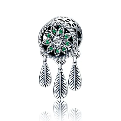 $28.55 • Buy DREAMCATCHER GREEN S925 Sterling Silver Charm By Charm Heaven NEW