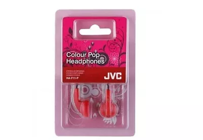 JVC Colour Pop Stereo Headphones HA-F11-P • £3.79