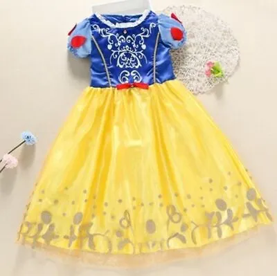 Princess Kids Fancy Dress Up Girls Fairytale Cosplay Party Costume SNOW WHITE • £9.95
