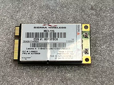 Sierra MC5725 Broadband HSDPA WWAN Wireless PCI E Card Lenovo FRU P/N:  42T0929 • $14.95