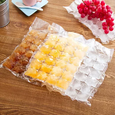 30 Ice Cube Freezer Bags Disposable Cubes Maker Clear Mould Bag Fridge Party BBQ • £2.91