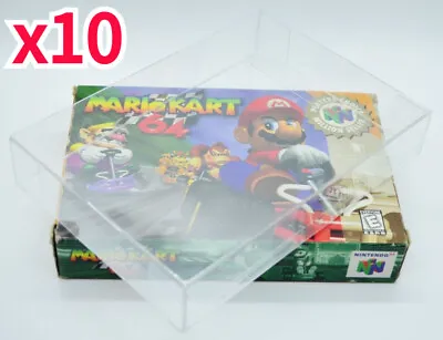 10 Plastic Clear Game Protectors Cases Sleeves Display Boxes For Nintendo 64 N64 • $15.58