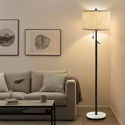 Marble Floor Lamp Adjustable Height Standing Lamp With Marble Base Tall Lamp... • $73.49