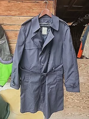 Dscp Defender Collection Men's Military All-weather Trench Coat 46l W Liner.vgc • $10