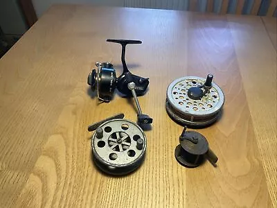 Bundle Of Vintage Fishing Reels Brass Winch Mitchell Speedex • $18.65