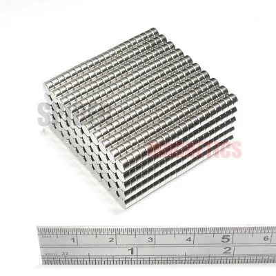 Tiny Magnets 4x2 Mm N52 Grade Neodymium Disc Craft Models 4mm Dia X 2mm • £5.99