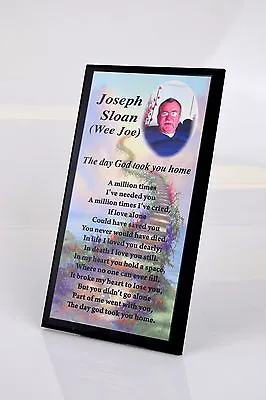 Personalised Memorial Photo Grave Plaque  • £9.95