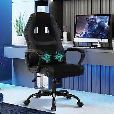 Massage Gaming Chair Office Ergonomic Racing Desk Chair Swivel Computer Chair  • $82.99