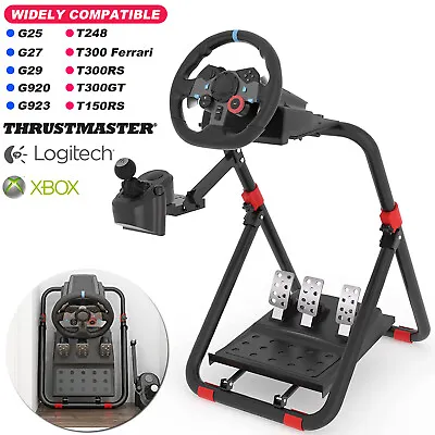 AU Adjustable Racing Steering Wheel Stand Logitech G29 G920 G923 Xbox PS4 PS5 PC • $108.14