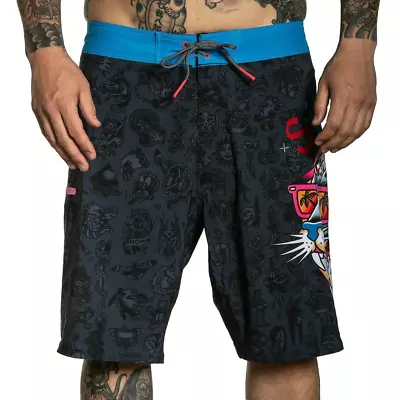 Sullen Art Collective Party Panther Board Shorts Mens Tattoo Art Clothing • £55.76