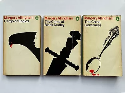 3x Margery Allingham Penguin Crime Classics. Hard To Find Collectible Covers • £18