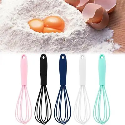 Silicone Hand Stirrer Whisk Egg Kitchen Beater Home Whipping Mixer NICE BEST • £2.16