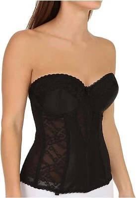 $22 • Buy Va Bien Women's Lace Hourglass Bustier Size 34DD~With Garter Straps~NWT