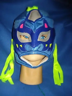 Mexican Wrestling  Costume Mask - Blue Lucha Libre Costume Mask - Adult • $7.95