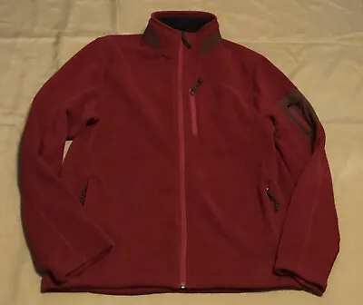 $44.99 • Buy LL Bean Mens Polartec Thermal Pro Fleece Size L/Reg Full Zip Burgundy Jacket