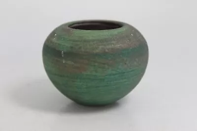 Vintage Ben Diller Hawaii Green Raku Mini Pottery Vase Artist Signed Studio  2” • $28