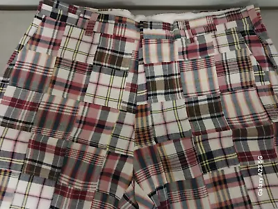 Jos A Bank Madras Patchwork Pants Men's 38x29  100% Cotton • $49.99