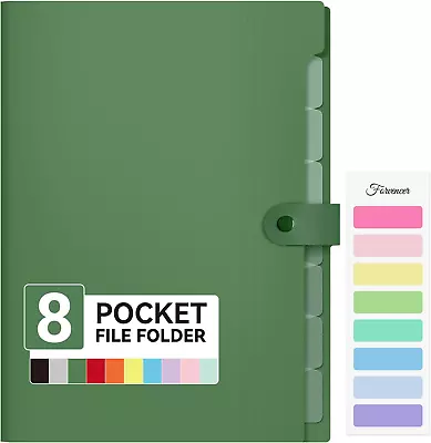 Expanding File Folder With 8 Pocket Letter Size Accordion File Organizer Porta • $5.69