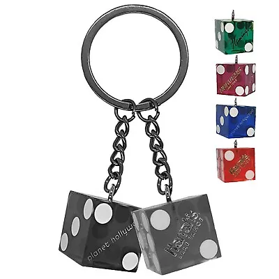 Novelty Key Ring Featuring Genuine Casino Craps Dice Las Vegas Lake Tahoe Reno • $11.99