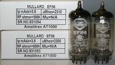 1MP EF86 Mullard Made In Gt.Britain Amplitrex Tested #931054 931053 • $118