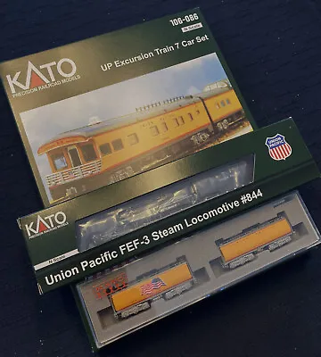 Kato 1260401 106085 106086 N Scale Up Fef-3 844 Excursion Set Loco & Cars • $488.95