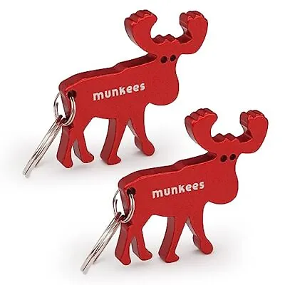 Moose Bottle Opener Keychain 2 Pack Aluminium Key Beer Opener Outdoor Travel ... • $9.80