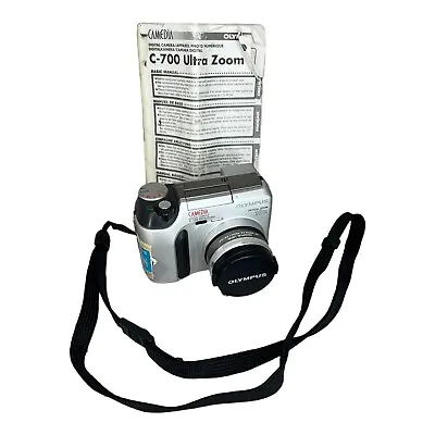 Olympus CAMEDIA C-700 Ultra Zoom 2.1MP Digital Camera W/ Lens Cap & Strap Tested • $16.99