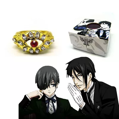 Anime Black Butler Kuroshitsuj Alois Trancy Family Ring Cosplay Pendant • $7.95
