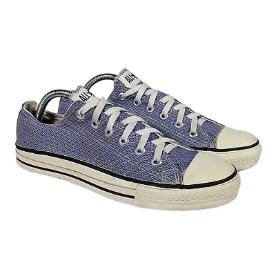 Vintage Converse Chuck Taylor Men's Sz 8 Low Top Blue White Made In USA READ • $62.97