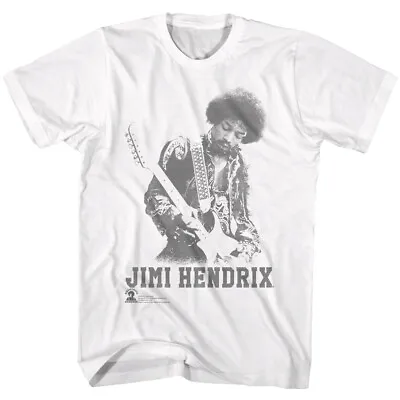 Jimi Hendrix Playing Guitar Men's T Shirt Rock Music Merch • $34.45