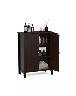 Giantex Bathroom Cabinet 2-Door Floor Storage Cabinet W/ Adjustable Shelves Wood • $185