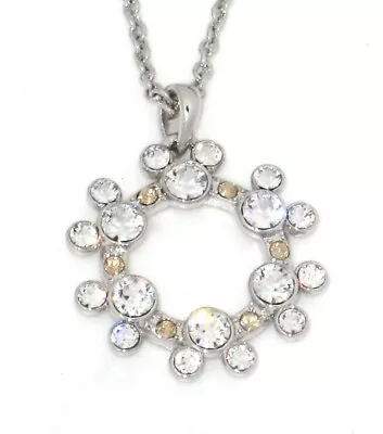 Disney Arribas Mickey Mouse Circle Necklace Made With Crystals From Swarovski • $25.98