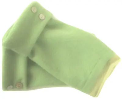 Fingerless Gloves Green 100% Cashmere M - L Medium - Large Mittens Armwarmers • $33.49