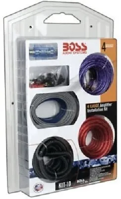 Boss Kit10 Car Audio 4 Ga Amplifier Amp Wiring Kit 4 Gauge Kit-10 • $73.50