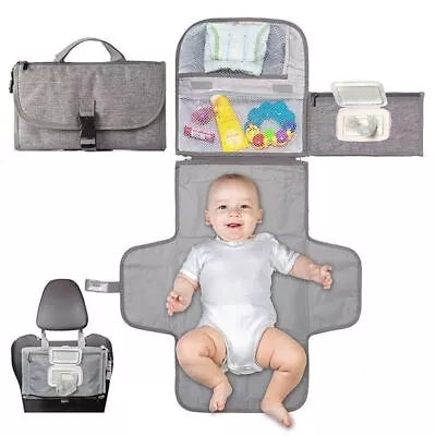 Portable Foldable Washable Baby Waterproof Travel Nappy Diaper Changing Mat Pad. • £14.53