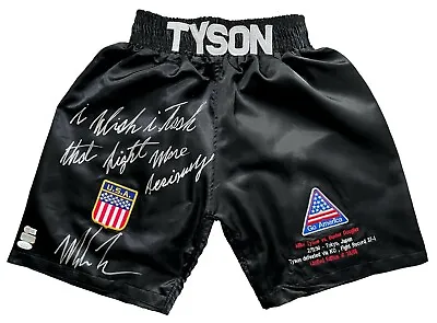 Mike Tyson Signed Inscribed Trunks Vs. Buster Douglas  #D/58 JSA COA  Tyson Vs.  • $2124.15