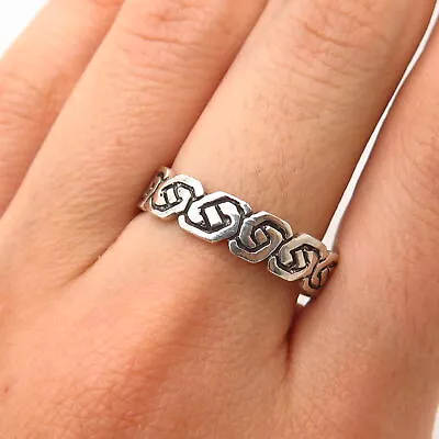 925 Sterling Silver Celtic / Viking Knot Band Ring Size 9 • $24.99