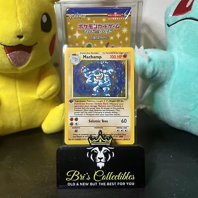 Pokémon TCG Machamp Base Set 8/102 Holo 1st Edition Holo Rare • £8