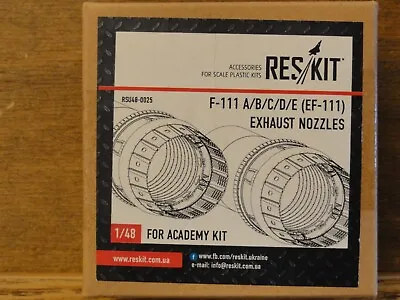 1/48 ResKit F-111A/B/C/D/E EF-111 AARDVARK EXHAUST NOZZLES Resin Detail Academy • $29.99